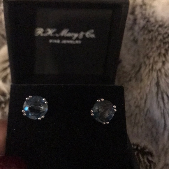 NWT authentic topaz studs - Picture 2 of 4